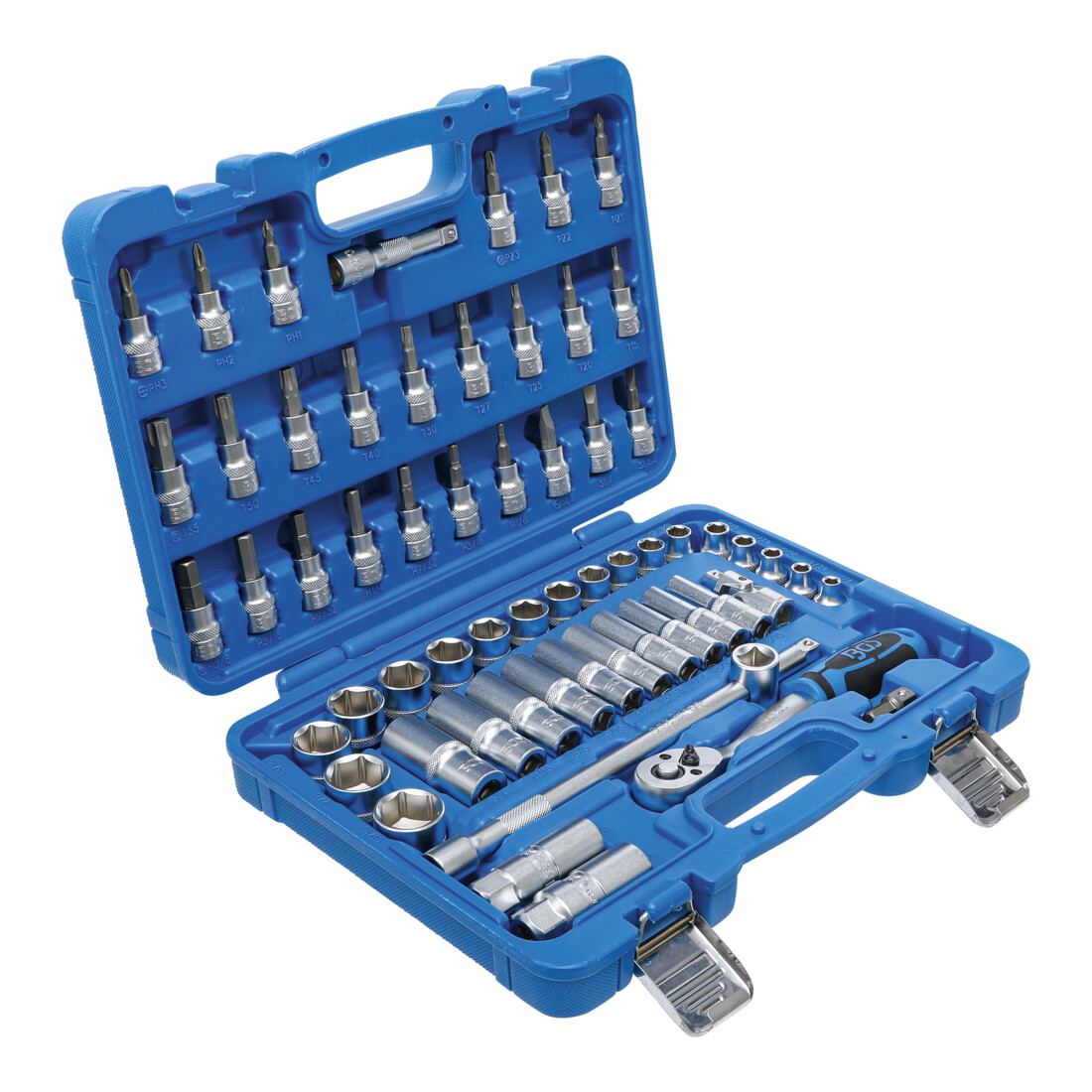 BGS Set di chiavi a bussola, azionamento 10mm, in pollici, 61pz.