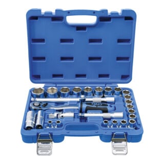 BGS Set di chiavi a bussola, azionamento 12,5mm (1/2"), in pollici, 27pz.