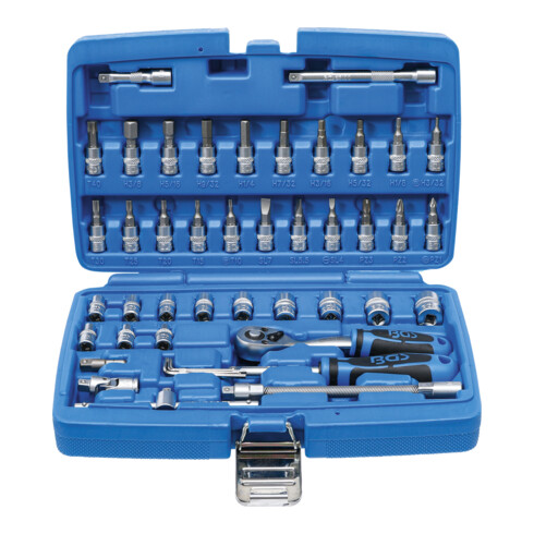 BGS Set di chiavi a bussola, azionamento, 6,3mm (1/4"), in pollici, 46pz.
