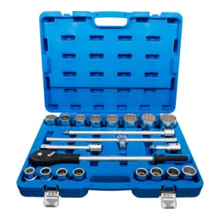BGS Set di chiavi a bussola dodecagonali, azionamento 20mm, 21pz.