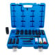BGS Set di chiavi a bussola e inserti di forza, esagonale, attacco quadro interno 12,5 mm (1/2"), SW 10 - 24 mm, 18 pezzi-1