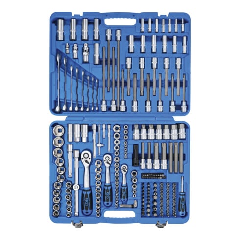 BGS Set di chiavi a bussola esagonali, azionamento 6,3mm (1/4") / 10mm (3/8") / 12,5mm (1/2"), 214pz.