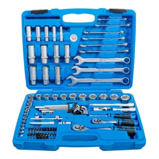 BGS Set di chiavi a bussola esagonali, azionamento 6,3mm (1/4") / 10mm (3/8"), 92pz.