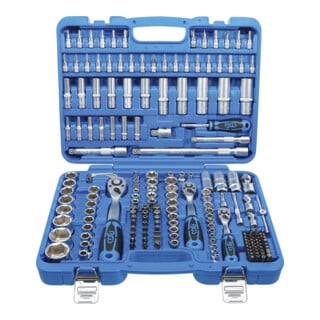 BGS Set di chiavi a bussola esagonali, azionamento 6,3mm / 10mm / 12,5mm, in pollici, 192pz.
