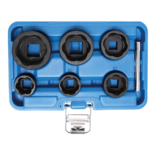 BGS Set di chiavi a bussola speciali / estrattori di viti, azionamento quadro interno 12,5mm (1/2") + 20mm (3/4"), apertura 22 - 41mm, 6pz.