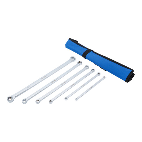 BGS Set di chiavi a doppio anello con teste ad anello e profilo E, extra lunghe, E6 x E7 - E22 x E24, 6 pz.
