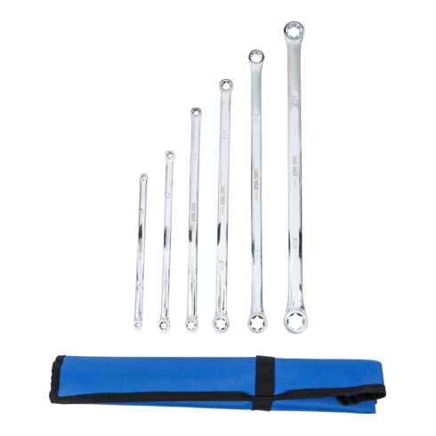 BGS Set di chiavi a doppio anello con teste ad anello e profilo E, extra lunghe, E6 x E7 - E22 x E24, 6 pz.