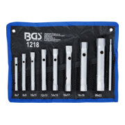 BGS Set di chiavi a tubo doppie esagonali apertura 6x7 - 20x22mm, 9pz.