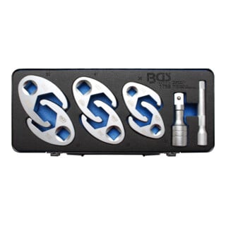BGS Set di chiavi a zampa di gallo, azionamento quadro interno 12,5mm (1/2") / 20mm (3/4"), 8pz.