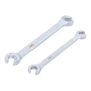 BGS Set di chiavi ad anello doppio aperte, apertura 10x11 / 12x13mm, 2pz.
