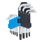 BGS Set di chiavi ad angolo a profilo T (per TX) con foro T10 - T50, 9pz.-4