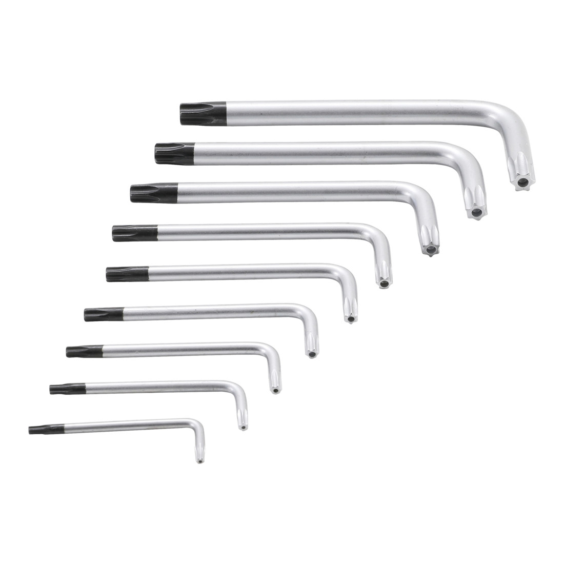 BGS Set di chiavi ad angolo a profilo T (per TX) con foro T10 - T50, 9pz.