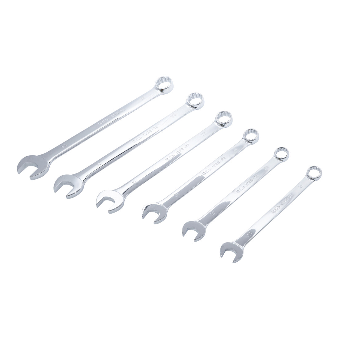 BGS Set di chiavi combinate extra lunghe, apertura 21 - 32mm, 6pz.