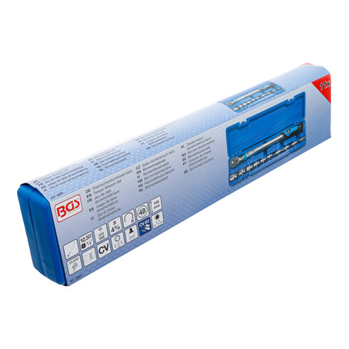 BGS Set di chiavi dinamometriche, attacco quadro interno 12,5 mm (1/2"), 40 - 200 Nm, 11 pezzi