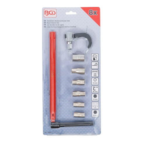 BGS Set di chiavi per dadi a rubinetto, 8 pezzi