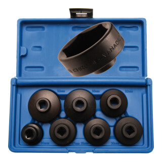 BGS Set di chiavi per filtri olio, Ø24 - 38mm, 7pz.