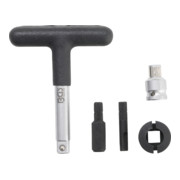 BGS Set di chiavi universali per tappi scarico olio in plastica, azionamento esagonale 6,3mm (1/4") / quadrato esterno 10mm (3/8"), 5pz.-3