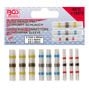BGS Set di connettori a saldare con guaina termorestringente, 9pz.