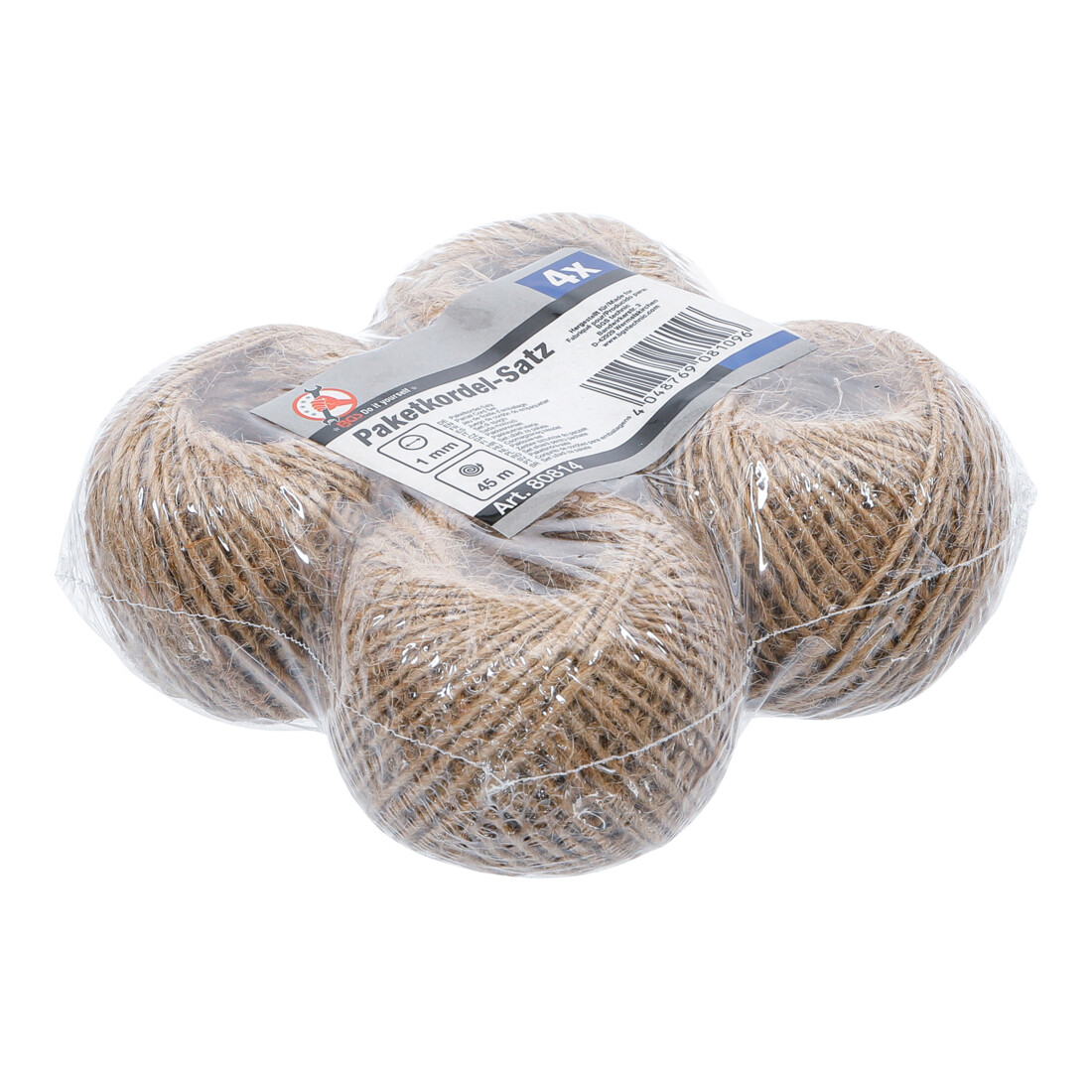 BGS Set di corde per pacchi, 1 mm x 45 m, 4 pezzi