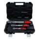 BGS Set di cricchetti reversibili, estensibile, snodabile, azionamento quadrato esterno 6,3 mm (1/4") - 10 mm (3/8") - 12,5 mm (1/2"), 3 pezzi-1