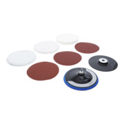 BGS Set di dischi abrasivi e lucidanti, diametro 180 mm, 8 pezzi