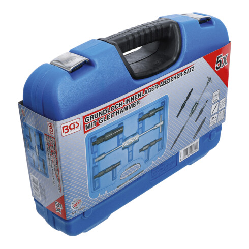 BGS Set di estrattori per cuscinetti interni a foro base con martello a slitta, 5pz.