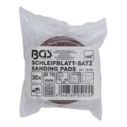 BGS Set di fogli abrasivi per levigatrice rotorbitale, Ø75mm K 60 - 80 - 120, 30pz.-4