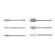 BGS Set di frese piatte, 10 - 25 mm, 6 pezzi-4