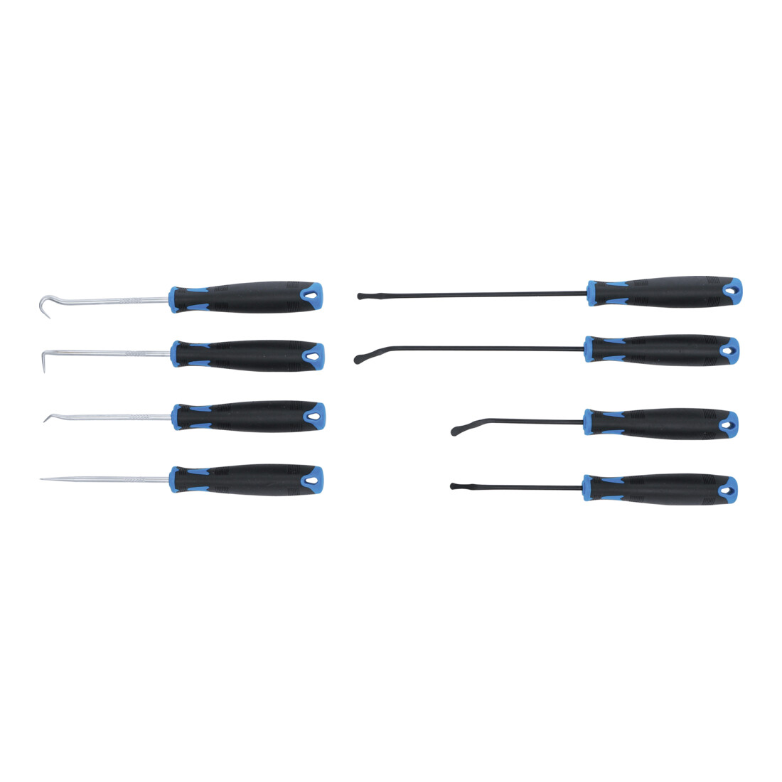 BGS Set di ganci con punte diritte e arrotondate, 8pz.