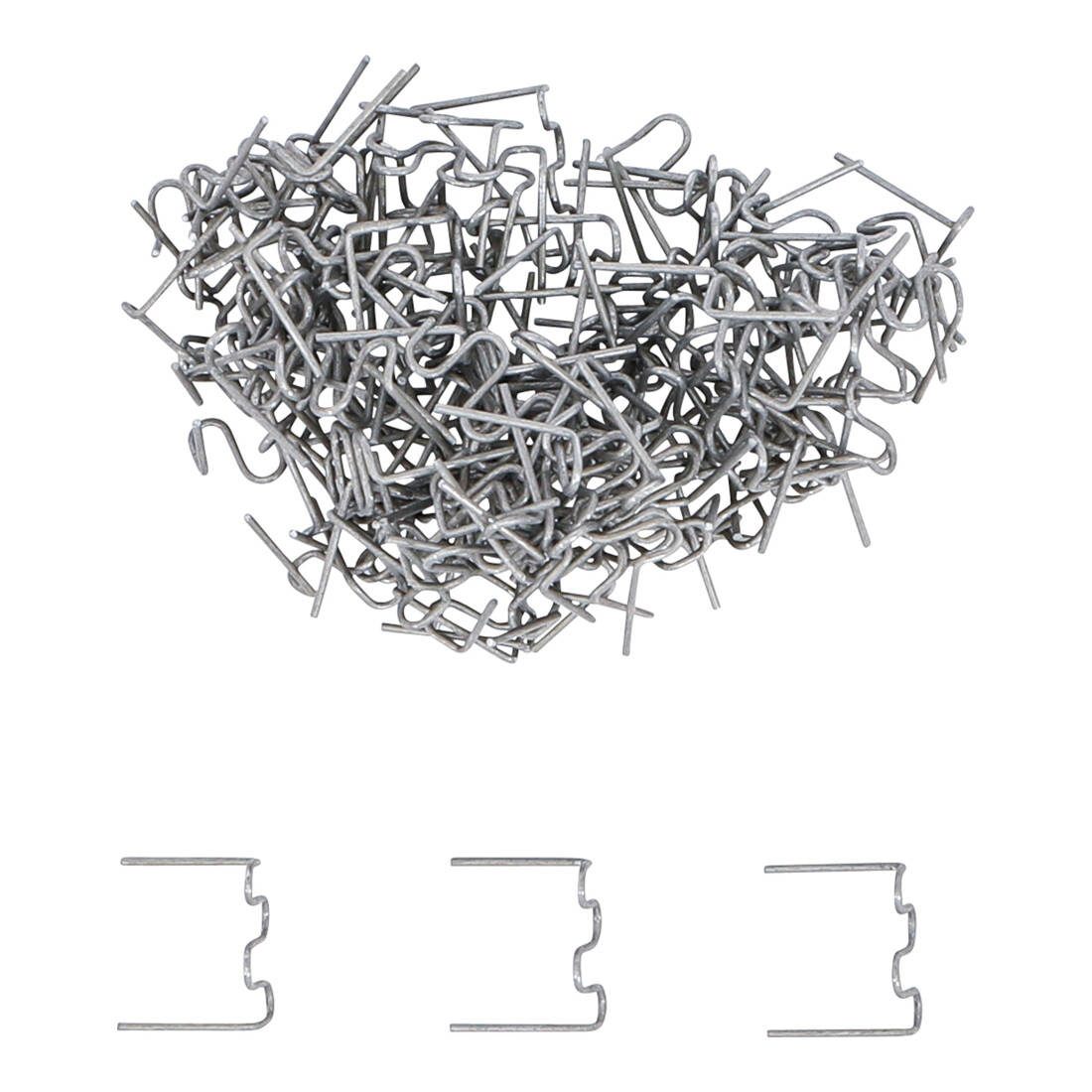BGS Set di graffe di riparazione, forma ondulata, 0,8mm, 100pz.