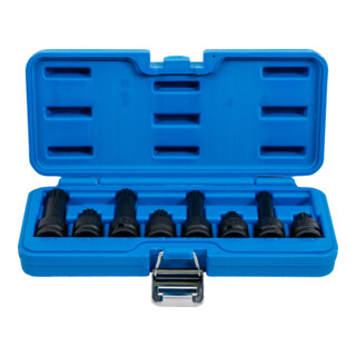 BGS Set di inserti a bit, azionamento quadro interno 12,5mm (1/2") poligonale interno (per XZN) M12 - M18, 8pz.