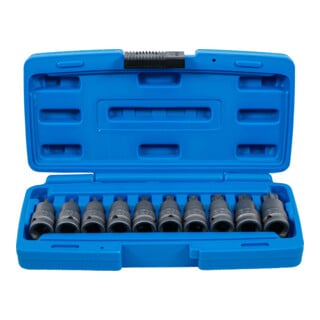 BGS Set di inserti a bit, azionamento quadro interno 12.5mm (1/2") profilo a T (per TX) T20 - T70, 10pz.
