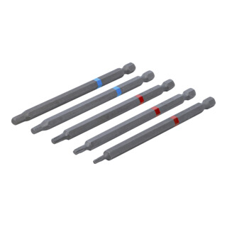 BGS Set di inserti, attacco esagonale esterno 6,3 mm (1/4"), esagonale interno, profilo a T (per TX), lunghezza 110 mm, 5 pezzi