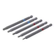 BGS Set di inserti, attacco esagonale esterno 6,3 mm (1/4"), esagonale interno, profilo a T (per TX), lunghezza 110 mm, 5 pezzi
