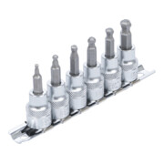 BGS Set di inserti bit azionamento quadro interno 10mm (3/8") esagono incassato con testa sferica 3 - 8mm, 6pz.-4
