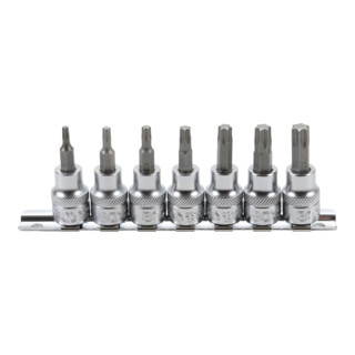 BGS Set di inserti bit azionamento quadro interno 10mm con profilo a T (per TX) T15 - T50, 7pz.