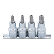 BGS Set di inserti bit azionamento quadro interno 12,5mm (1/2") con profilo a T (per TX) con foro T40 - T55, 4pz.