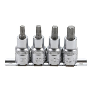 BGS Set di inserti bit azionamento quadro interno 12,5mm (1/2") con profilo a T (per TX) T40 - T55, 4pz.