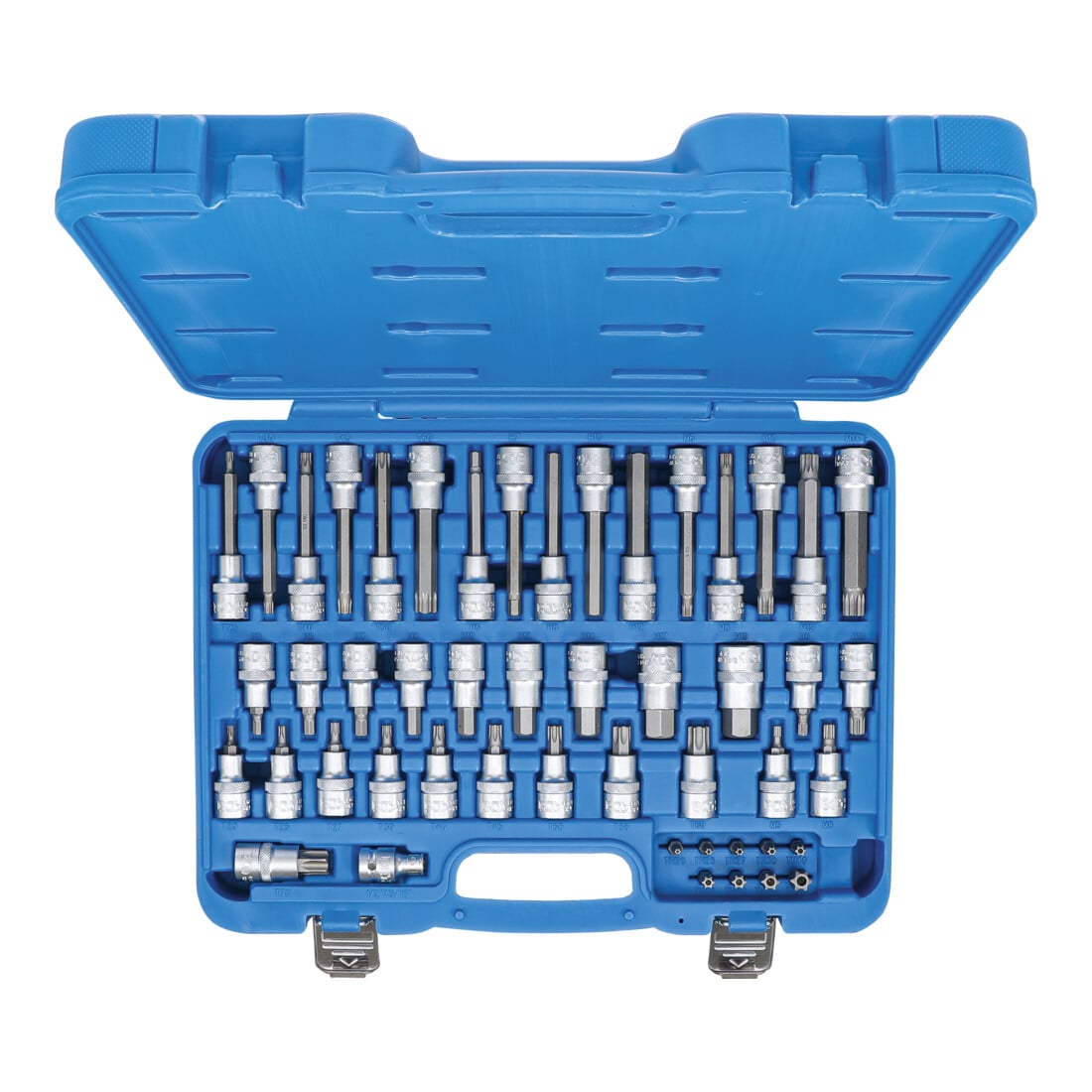 BGS Set di inserti bit azionamento quadro interno 12,5mm (1/2") esagono 8mm (5/16"), 49pz.