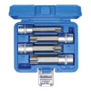 BGS Set di inserti bit azionamento quadro interno 12,5mm (1/2") profilo a T (per TX) con foro, 4pz.-4