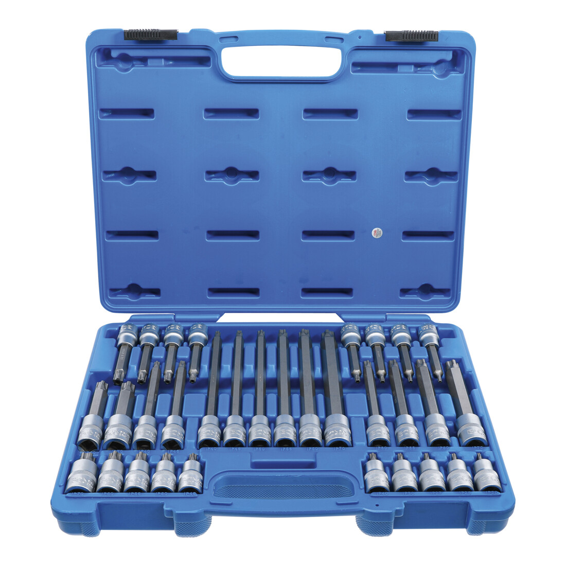 BGS Set di inserti bit azionamento quadro interno 12,5mm (1/2") profilo TPS (per TX Plus) con foro TPS20 - TPS70, 32pz.