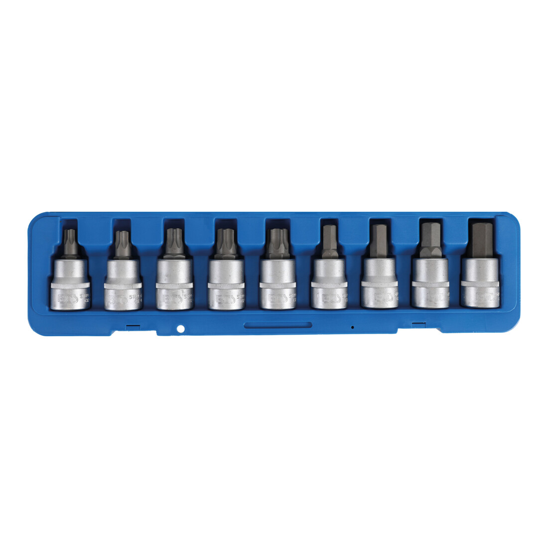 BGS Set di inserti bit azionamento quadro interno 20mm (3/4"), profilo a T (per TX), 9pz.
