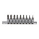 BGS Set di inserti bit azionamento quadro interno 6,3mm (1/4") con profilo a T (per TX) e foro T10 - T50, 9pz.-1