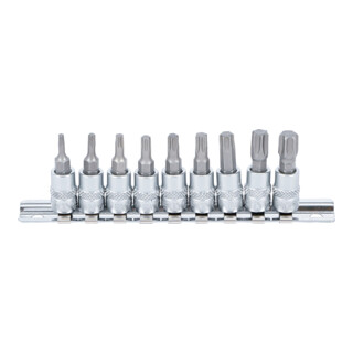BGS Set di inserti bit azionamento quadro interno 6,3mm con profilo a T (per TX) T10 - T50, 9pz.