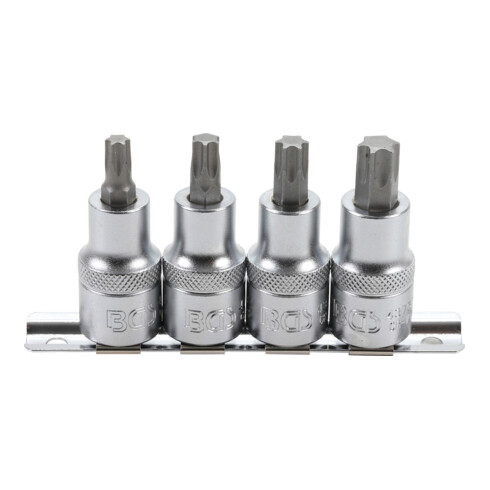 BGS Set di inserti bit azionamento quadro interno 12,5mm (1/2") con profilo a T (per Torx) T40 - T55, 4pz.