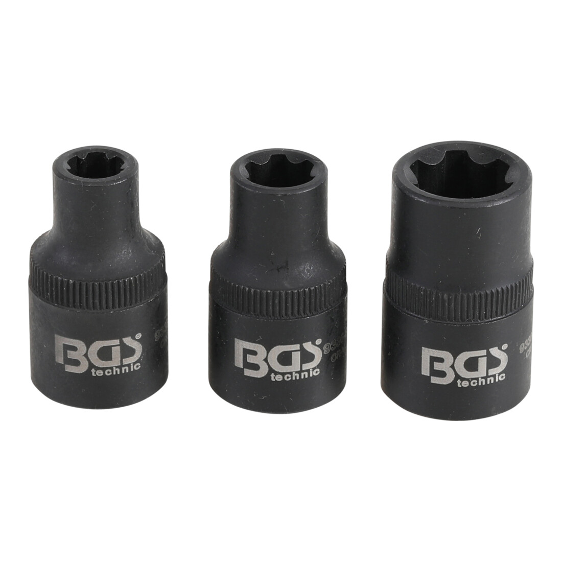 BGS Set di inserti per chiavi a bussola con profilo a cuneo (per RIBE) M6S, M8S, M12S, 3pz.
