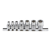 BGS Set di inserti per chiavi a bussola con profilo E, azionamento quadro interno 6,3mm / 10mm, apertura E6 - E16, 7pz.