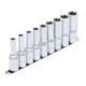 BGS Set di inserti per chiavi a bussola con profilo E, azionamento quadro interno profondo 12,5mm (1/2") apertura E10 - E24, 9pz.-3