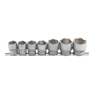 BGS Set di inserti per chiavi a bussola esagonale, azionamento quadro interno 12,5mm (1/2"), apertura 20 - 32mm, 7pz.