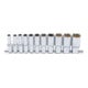 BGS Set di inserti per chiavi a bussola esagonali, azionamento quadro interno profondo 10mm (3/8"), in pollici, 11pz.-1